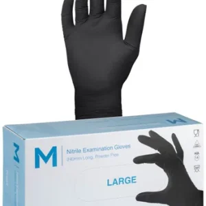 Gloves Black Nitrile 100's - Large
