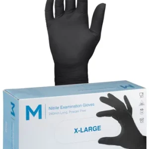 Gloves Black Nitrile 100's - X LARGE
